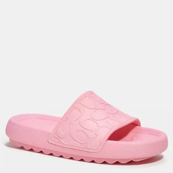 New💓Coach Sport Slide In Signature Pink - Picture 1 of 6